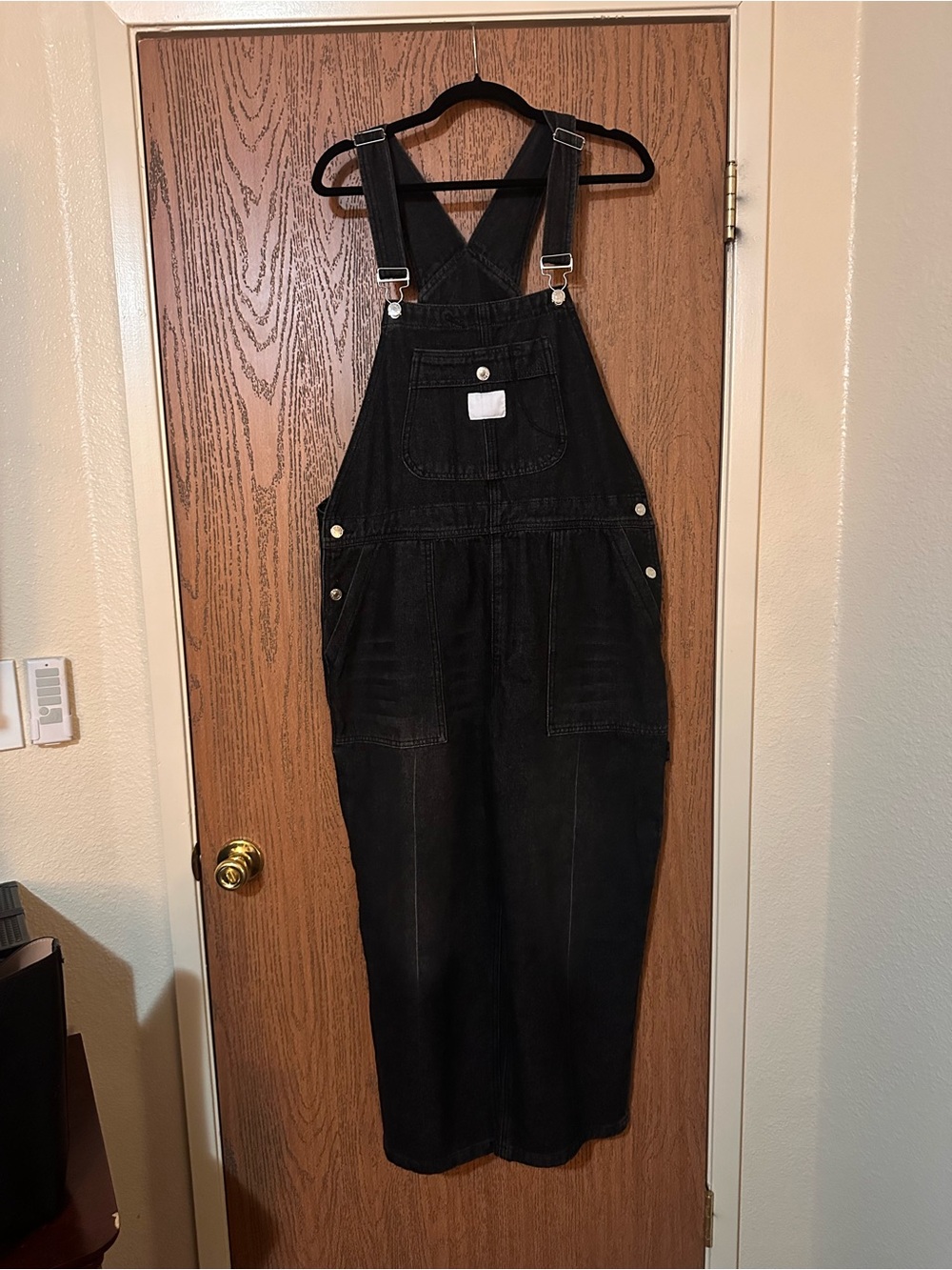 Amazon Black Denim Overall Skirt Jumpsuit